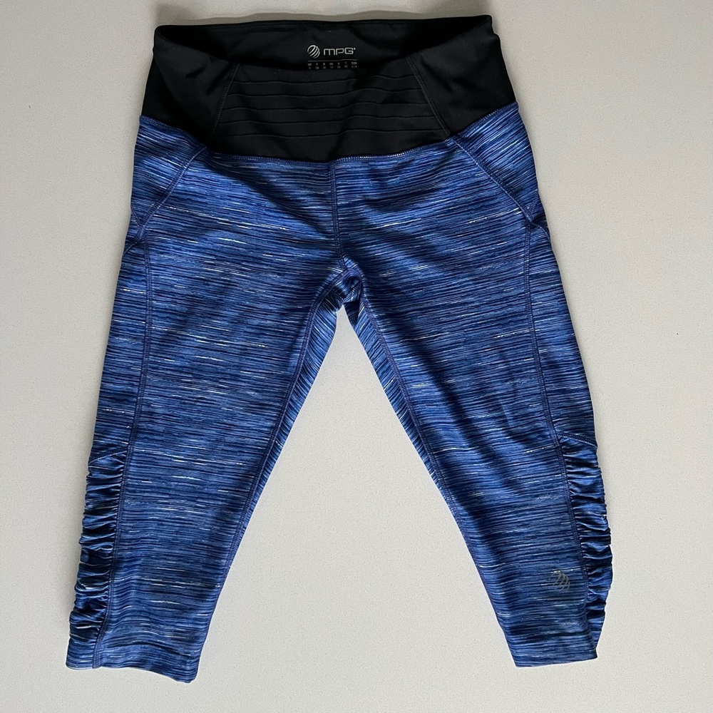 Blue Crop Leggings
